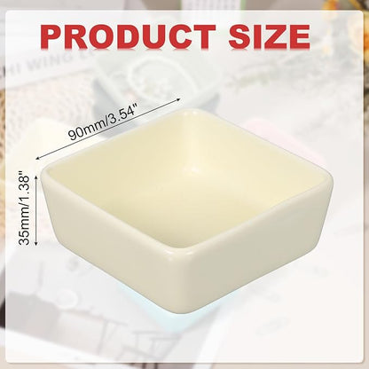 PATIKIL Square Paper Clip Holders, Ceramic Bowl Dish Clip Dispenser Organizer - Image 2