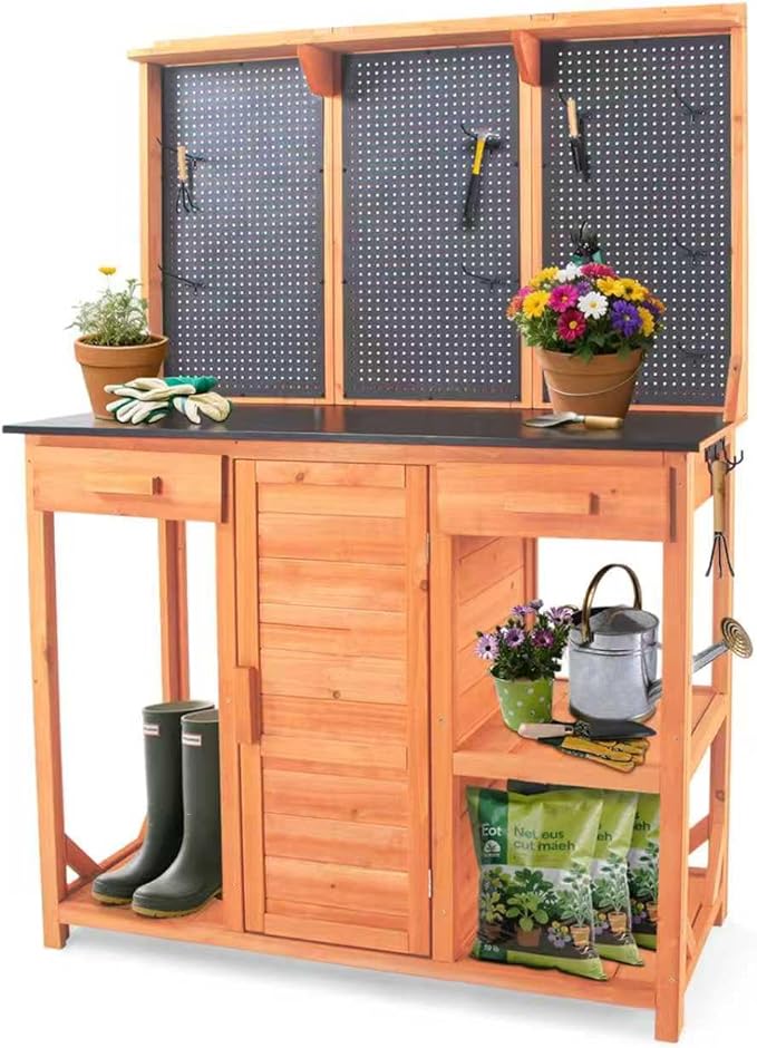 Outdoor Potting Bench, 44 * 20 * 63in | Wooden by Agitree