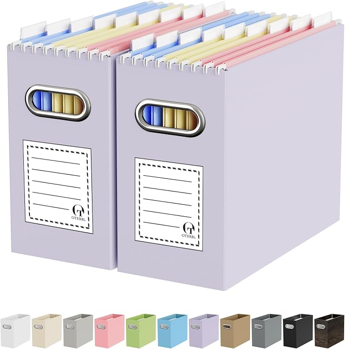 Portable Collapsible Cardboard File Box by Oterri