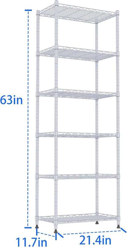 REGILLER 6 Wire Shelving Steel Storage Rack Adjustable Unit Shelves - Image 3
