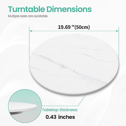 19.7" Lazy Susan Turntable – 360° Sinteredstone Silent Anti-Slip Turntable - Image 2