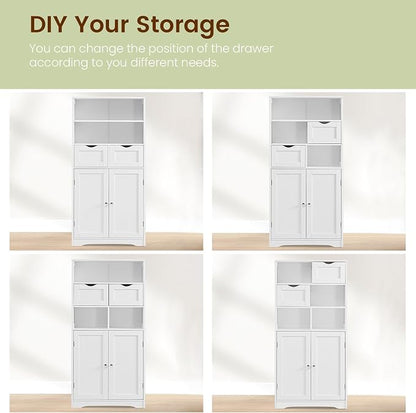 Iwell Tall Bathroom Cabinet, Storage Cabinet - Image 7
