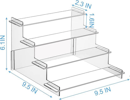 HENABLE 4 Tier Acrylic Display Risers, Perfume Organizer Stand, Cupcake Stand - Image 6