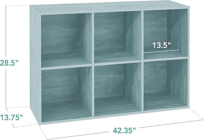 Best Choice Products Kids Bookcase 6-Cube Storage Organizer, 13.5in Shelf - Image 2