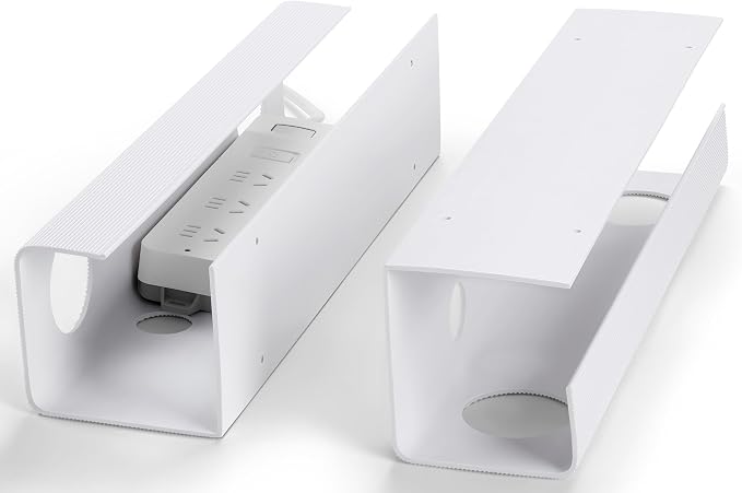 ZhiYo 2 Pack Large Capacity Cable Management Tray, Under Desk Cable Tray 31.5in by ZhiYo