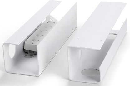 ZhiYo 2 Pack Large Capacity Cable Management Tray, Under Desk Cable Tray 31.5in by ZhiYo