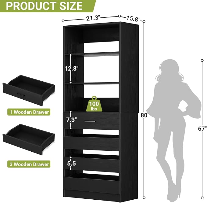 Aheaplus 21.3" Closet System - Image 2