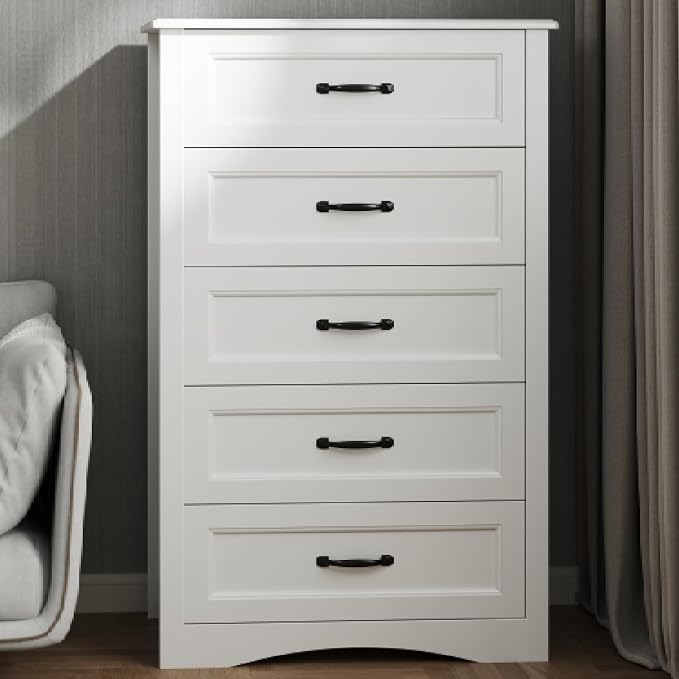 Gizoon 5 Drawer Dresser, 43.3" Large Capacity Storage Cabinet - Image 9