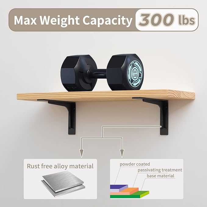30 INCH x 18 INCH Shelf Brackets, L Shelf Brackets, Vertical Angle, Premium - Image 6