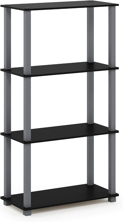 Furinno TURN-S-TUBE Storage Shelves, 4-Tier Book Shelf, Corner Shelf, Toolless - Image 5