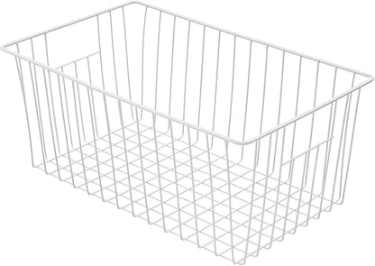 16inch Freezer Storage Organizer Baskets, Household Wire Refrigerator Bins - Image 3