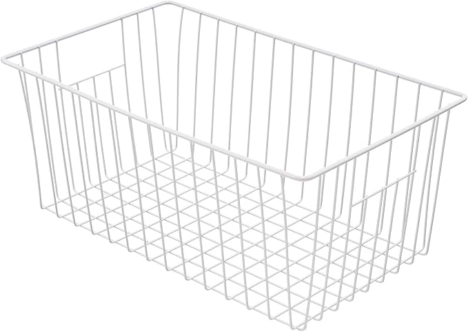16" Upright Freezer Organizer Baskets, Wire Storage Bins Large Bakset - Image 9