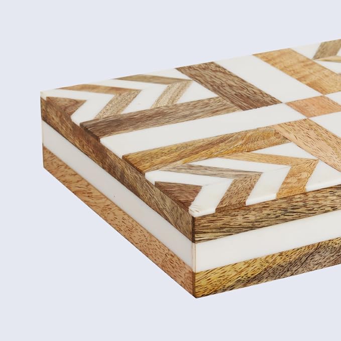 Handicrafts Home White Decorative Storage Box - Image 5