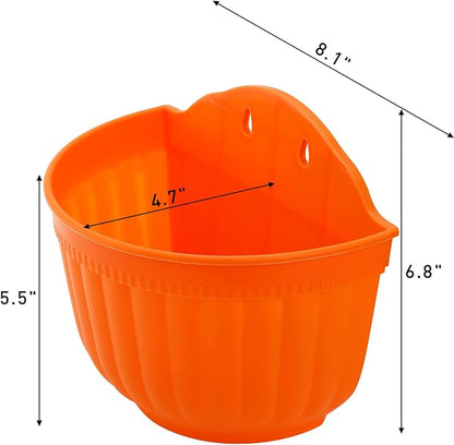 6 Pack Wall Planter Hanging Flower Pot, Window Hang Indoor Outdoor Plant Basket - Image 2