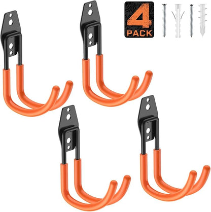 Garage Hooks with Anti-Slip Coating, Heavy Duty Wall Mount Storage Hooks by Cpais