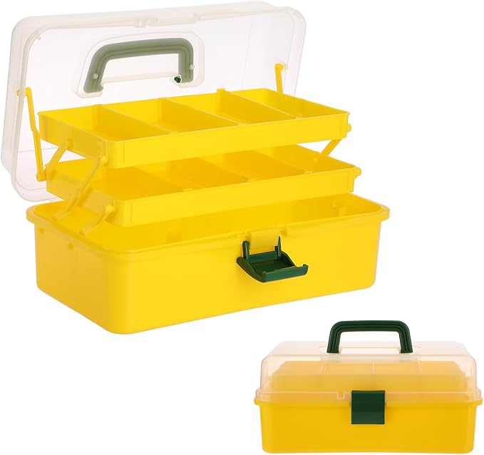 BTSKY 3-Layer Plastic Dividing Storage Box Craft Organizer by BTSKY