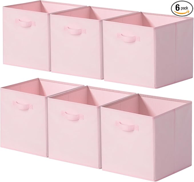 Cupic Cupid 13x13 Storage Cubes, 6 Pack Open Storage Bins by CupicCupid