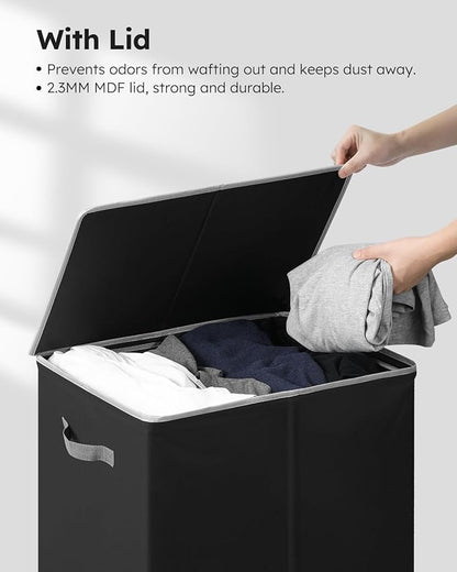SOLEDI Laundry Hamper with Lid 130L Large & Tall Collapsible Laundry Basket - Image 5