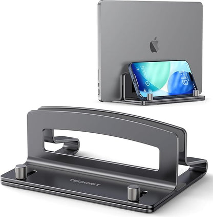 TECKNET Vertical Laptop Stand, Adjustable Aluminum Laptop Stand, Space-Saving by Tecknet