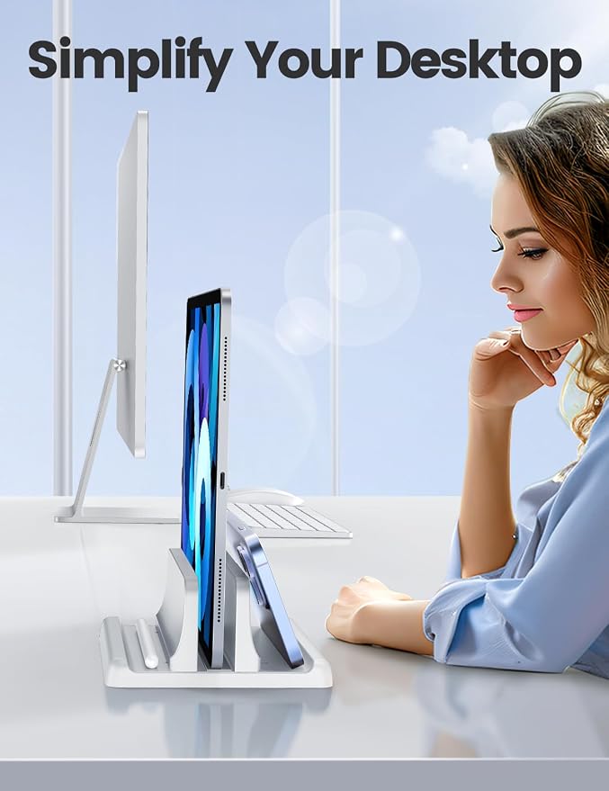 Vaydeer Vertical Laptop Stand Holder Plastic Adjustable Desktop Notebook Dock - Image 6