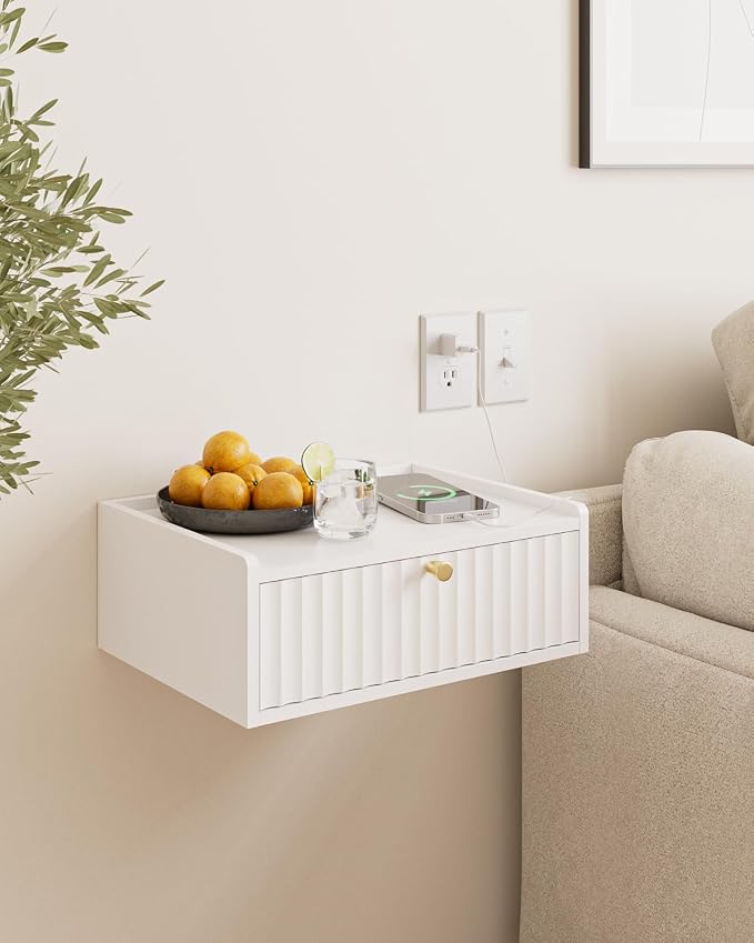 Floating Nightstand, Wall Mounted Night Stand - Image 3