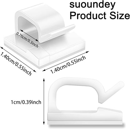 200 Pcs Cable Clips, Adhesive Cable Organizer Cord Holder Wire Clip Wire - Image 2