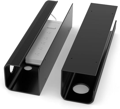 ZhiYo 2 Pack Large Capacity Cable Management Tray 31.5in, Thick PVC Under Desk by ZhiYo
