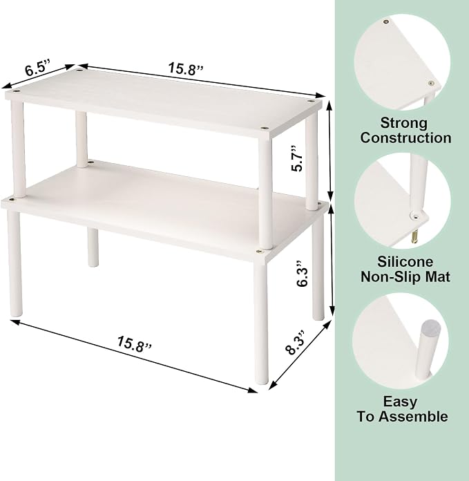 Cabinet Organizer Shelf, Kitchen Counter Shelves, Bamboo Spice Rack Countertop - Image 6