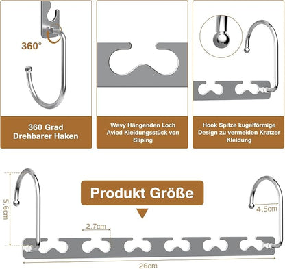 Space Saving Hangers for Clothes 12 Pack, Sturdy Metal Hangers Wardrobe - Image 7