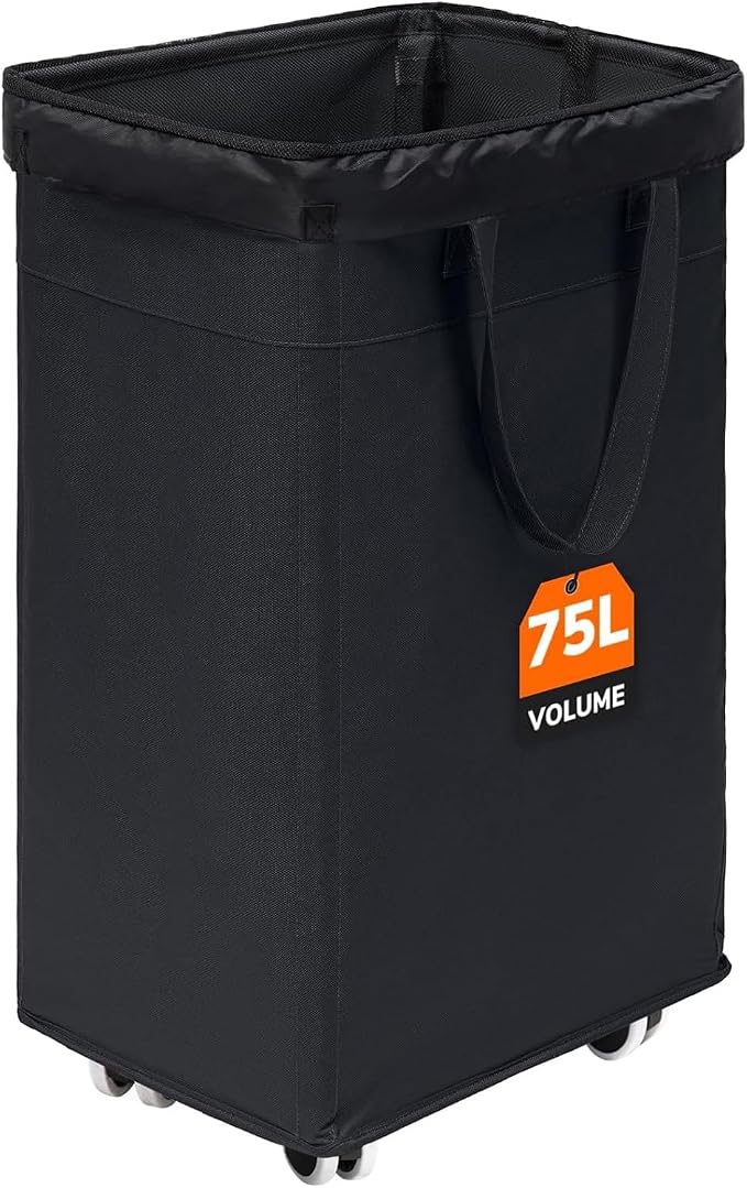 CHICVITA 75L Slim Rolling Laundry Basket by CHICVITA
