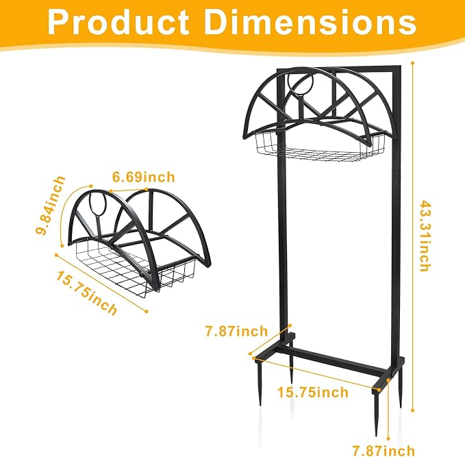 ZEMIRO CHARGE Heavy Duty Garden Hose Holder - Image 4