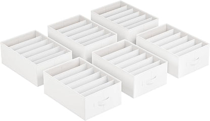SONGMICS Set of 6 Large Size Wardrobe Clothes Organizers, 6-Compartment by SONGMICSbySONGMICSHOME