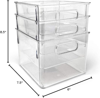 Isaac Jacobs 3-Pack Medium Clear Storage Bins - Image 6
