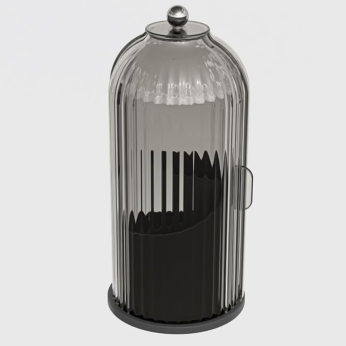 Makeup Brush Holder with Lid 360 Rotating Clear Dustproof Make Up Organizers - Image 7