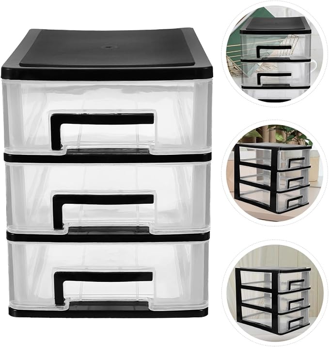 Angoily 3 Tier Plastic Drawer Type Closet, Plastic Home Office Storage Organizer - Image 6