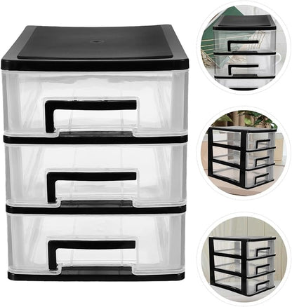Angoily 3 Tier Plastic Drawer Type Closet, Plastic Home Office Storage Organizer - Image 6