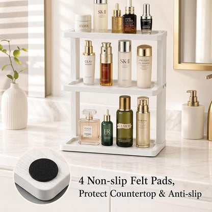 PEKER Bamboo Bathroom Organizer Countertop – Vanity Storage Shelf - Image 6