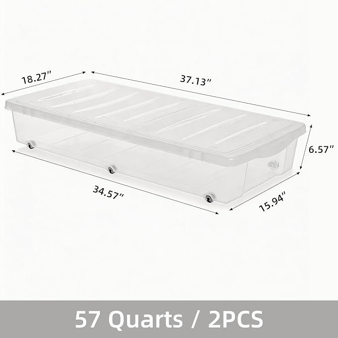 Citylife 57 QT Plastic Storage Bins - Image 3