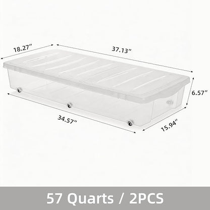 Citylife 57 QT Plastic Storage Bins - Image 3