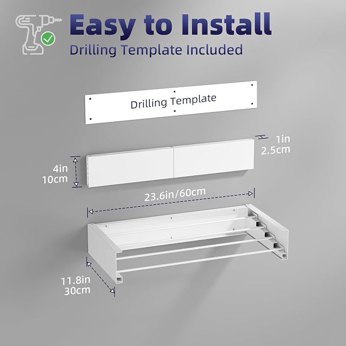 ZMBESUP Wall Mounted Drying Rack - Image 2
