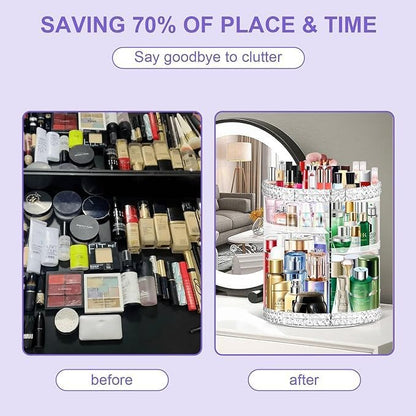 TiKenSo 360 Rotating Makeup Organizer, Cosmetics Organizer Makeup Spinning - Image 7