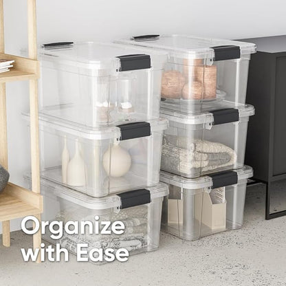 Superio Storage Bins with Lids- Clear Boxes - Image 5