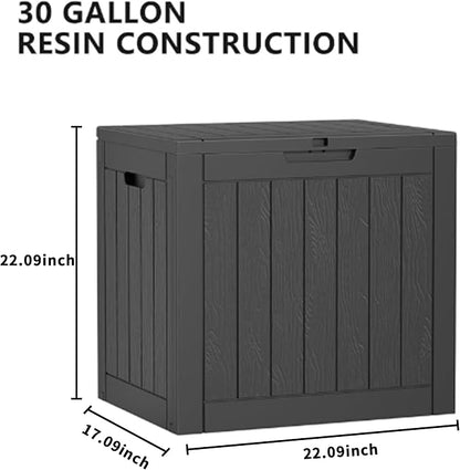 30 Gallon Outdoor Storage Box, Large Resin Deck Box - Image 2