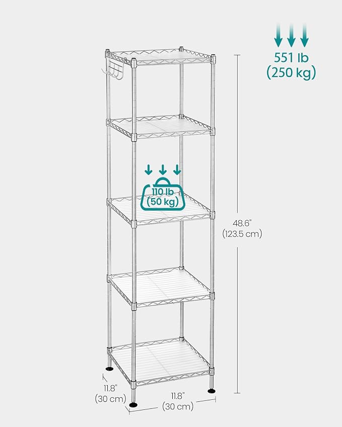 SONGMICS Storage Shelf, Bathroom Shelf - Image 7