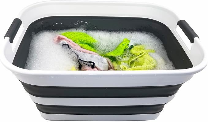 SAMMART 27L Collapsible Plastic Laundry Basket - Image 6