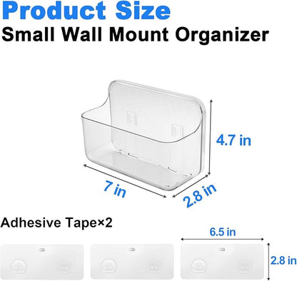 Diesisa Wall Mount Organizer, No Drilling Hang Adhesive Shelf, - Image 3