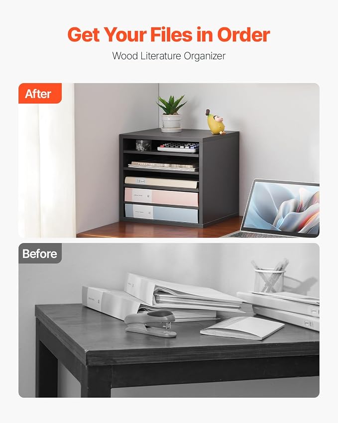 VEVOR Literature Organizer, 5 Compartments Office Mailbox - Image 2