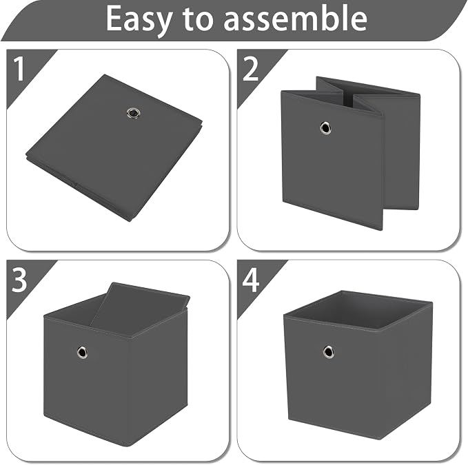 13x13x13 storage cube bins, collapsible fabric storage cubes Decorative storage - Image 6