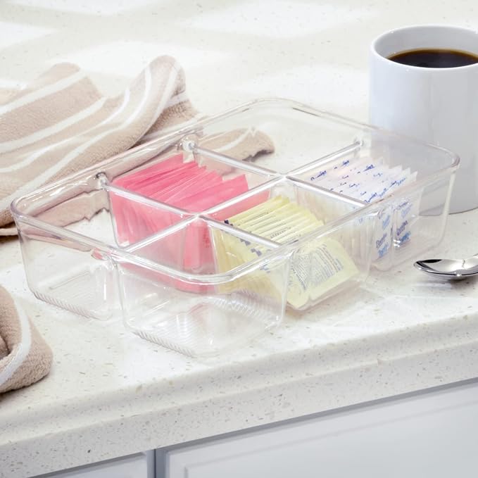 iDesign Clear Tea Bag & Sugar Packet Organizer | - Image 3