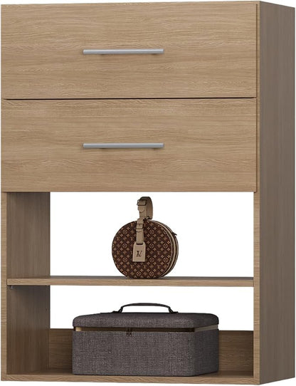 ROOMTEC 25.5" 2 Drawer Short Tower Closet Unit, Modular Closet System by ROOMTEC